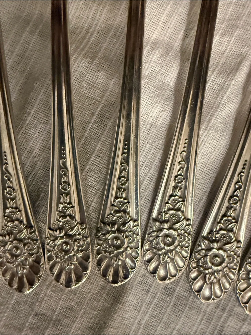 Wm Rogers International Silver Jubilee 8 Salad Forks Silver Plate Flatware